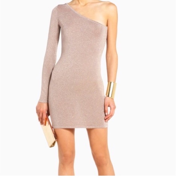 BCBC MaxAzria “Inya” Rose Gold Cocktail Bodycon Dress, medium - Picture 1 of 5